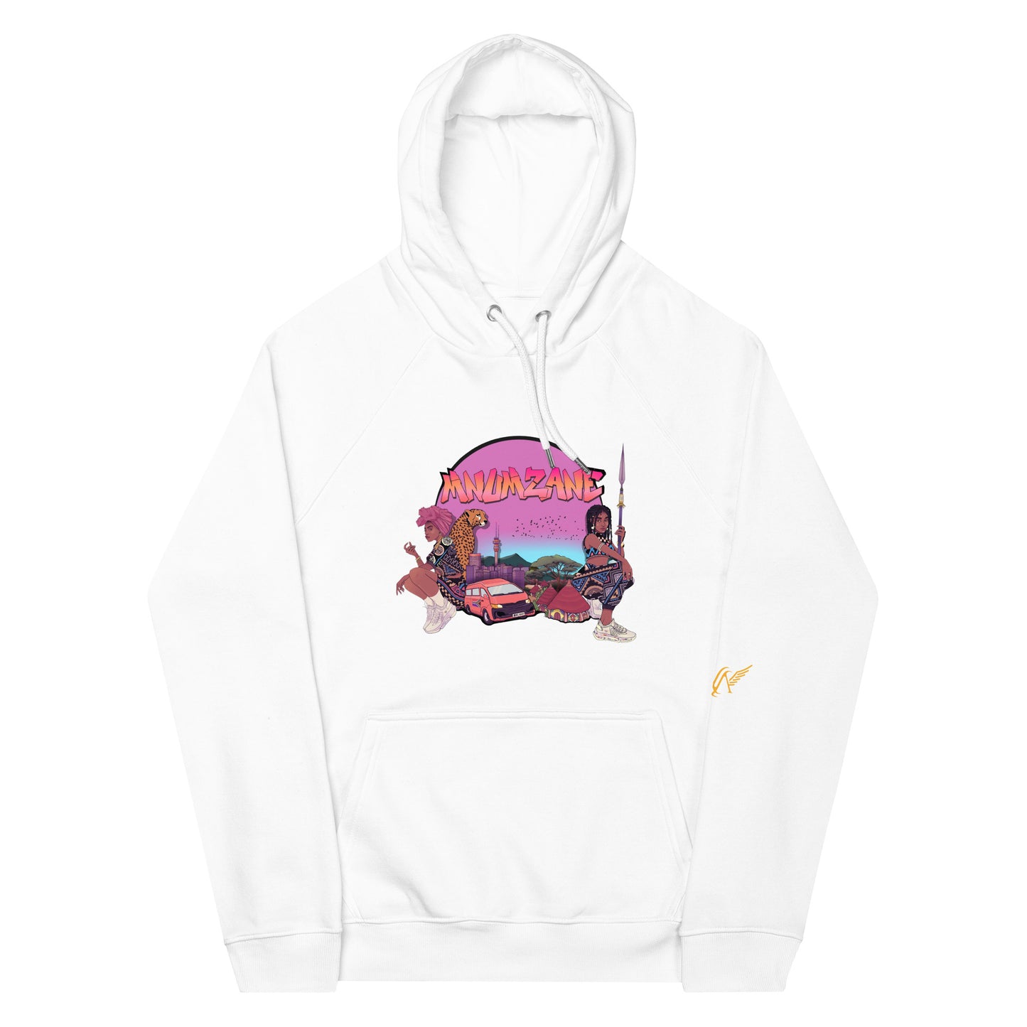 Mnz African Unisex eco raglan hoodie
